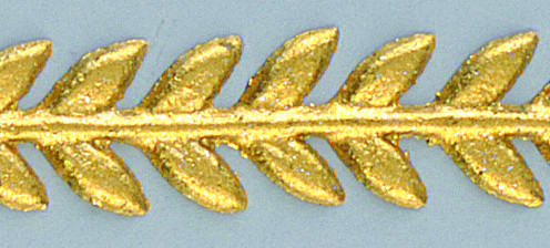 Wachsdekor Borte Blätter 180 x 7mm 1 Stk. gold