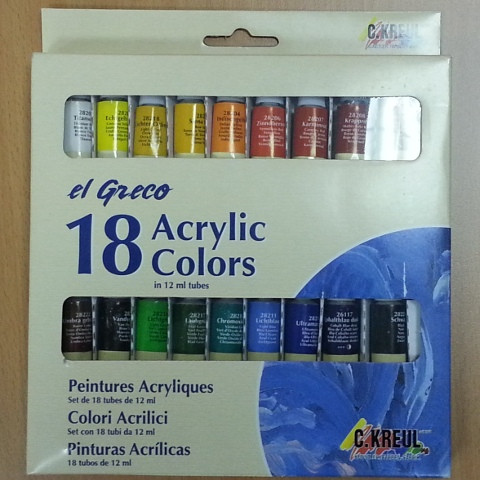 Acryl-Einsteiger Set 18 Acrylfarben