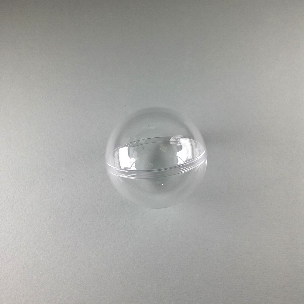 Kunststoffkugel 5cm glasklar teilbar