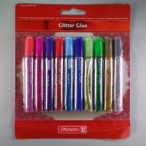 Glitter Glue 10 x 9,5 ml lösemittelfrei