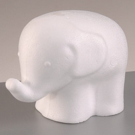 Styropor-Figur Elefant 10,5 x 14,5 cm