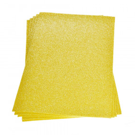 Moosgummiplatte glitter gelb 2mm 20x30cm