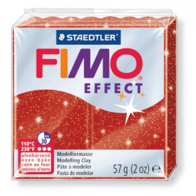 Modelliermasse FIMO® Effect glitter rot 57g 