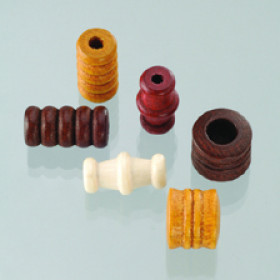 Holzperlen Farb-Formen-Mix 28 Stück braunmix