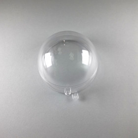 Kunststoffkugel 8cm glasklar teilbar