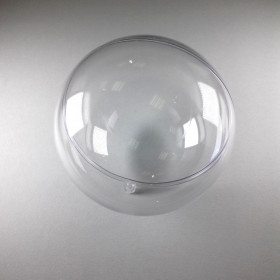Kunststoffkugel 12cm glasklar teilbar