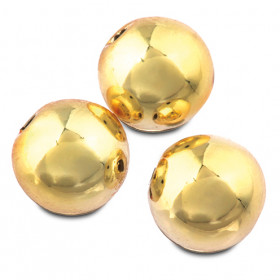 Goldperlen Kunststoff galvanisiert ø 3 mm 60 Stk. 