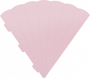 Schultüten-Zuschnitt 69cm rosa