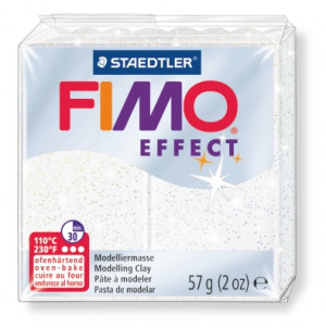 Modelliermasse FIMO® Effect Glitter weiß 57g 