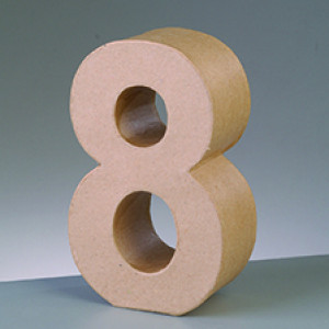 3D Papp-Zahl 17,5cm 8